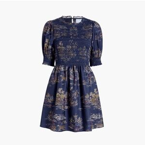 Hill House Navy Floral Mini Dress